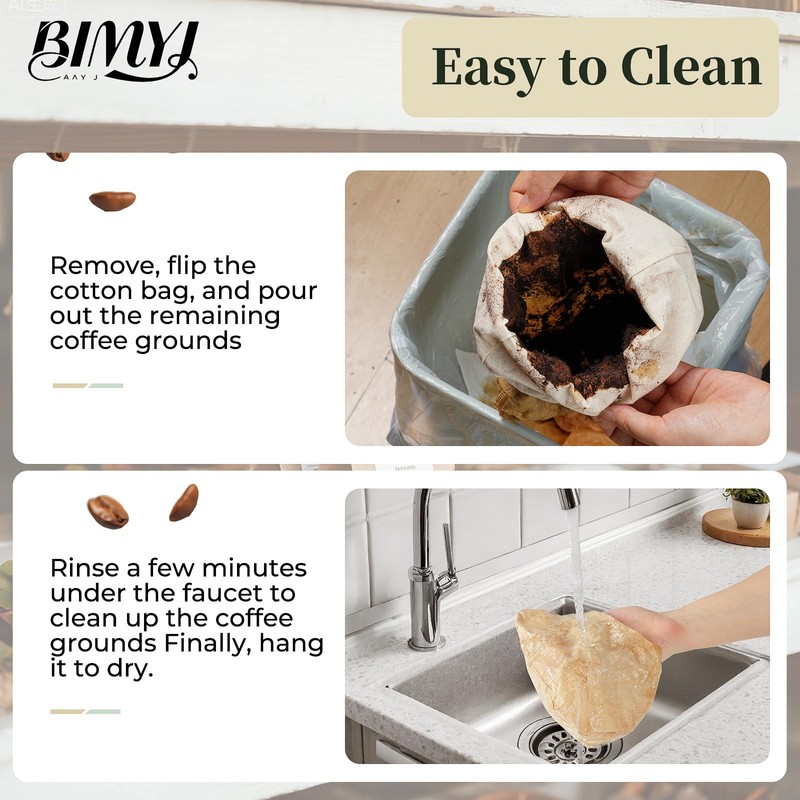 BIMYJ Reusable Cold Brew Bags & Cold Brew Coffee Bags