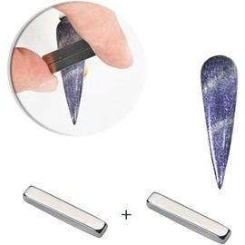 Silver Double Head Magnetic Wand for 3d Cats Eyes, Cat Eye Magnet, Multifunctional and Strong Nail with Long Strip Magnet for DIY Manicure - Gel nail Polish Art Tools Sets Beauty and Personal Care