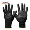 QEARSAFETY 12 Pairs PU Palm Coated Work Safety Gloves, Knitted