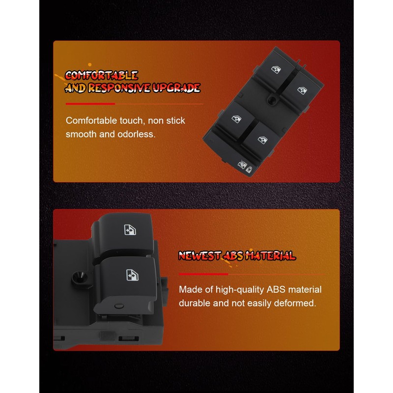 cciyu Master Power Window Switch 20830824 25964261 Front Left Driver