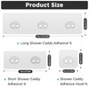 Lsnisni 14 Pack Shower Caddy Adhesive Replacement, Strong Adhesive Hooks,
