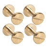 50 Set Binding Rivet Round Flat Head Brass Slot Screw