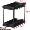 Simple Houseware 2-Tier Standard Under Sink Storage Organizer, Black