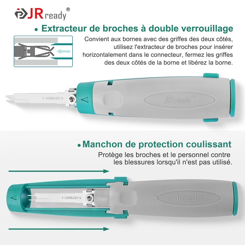 JRready JRconDRK-1-1579007-1 Pin Remover Terminal Removal Tool Terminal Lug Puller