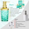 Bathroom Accessory Set, 9-Piece Teal Bathroom Set with Trash Can,