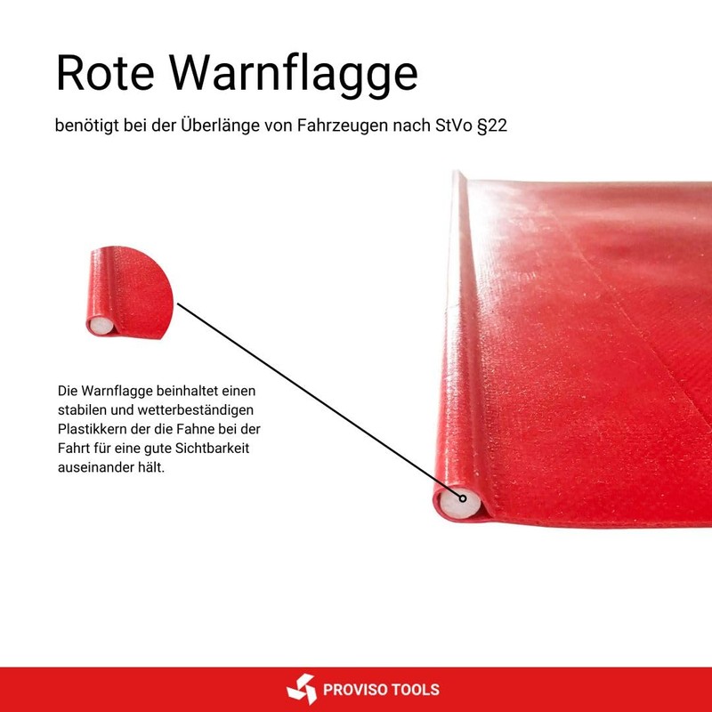 PROVISO TOOLS Red Flag Extra Length According to German Road