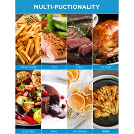 Midea Air Fryer 5.5 Quart with See-Thru Window, Heatexpress Rapid Air Technology, and 9 Preset Menus for Quick and Easy Meals