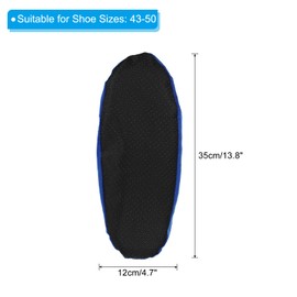 PATIKIL Shoe Covers, 10 Pairs Reusable Non Slip Shoe Protector Covers Washable Thickened Shoe Cover for Indoors Laboratory Household, Blue