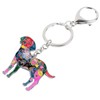 DOWAY Cute Enamel Dog Keychain Keyring Pets Dog Keyrings for