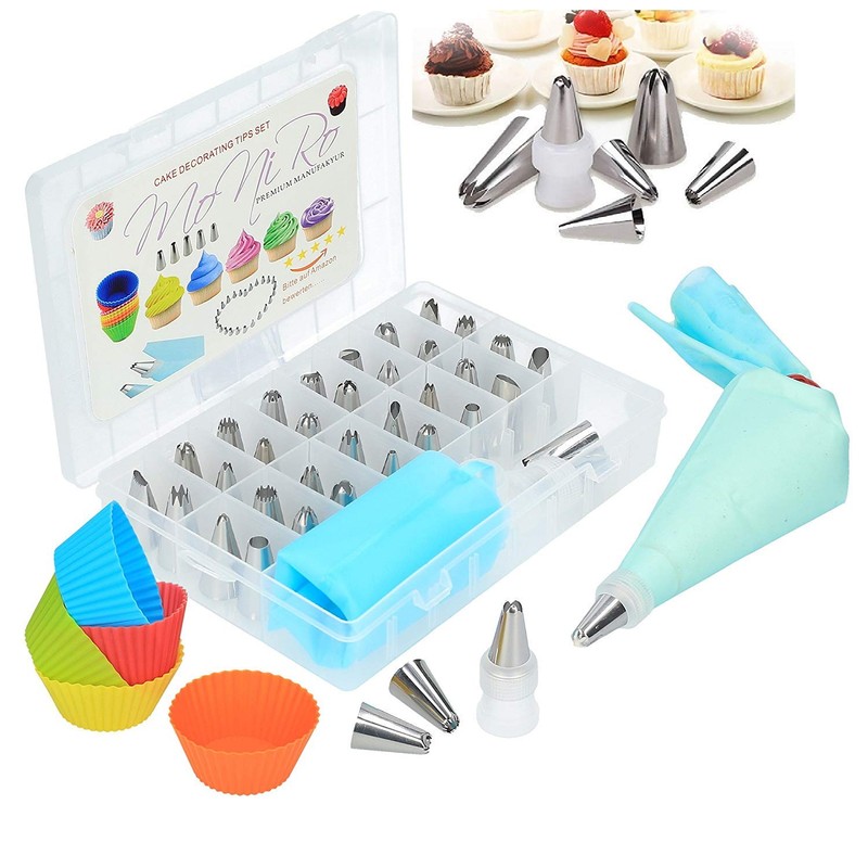 MoNiRo Spritztüllen Set aus Edelstahl - XXL Set mit Tüllen