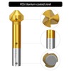 6-Piece 90° Countersink Set, HSS Countersink Set, Titanium Coating, Diameter