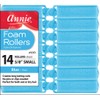 Annie Salon Style Small Foam Hair Rollers - 5/8" Blue