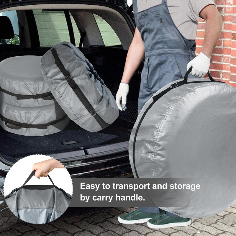 Explore Land Tire Cover with Handle - Seasonal Spare Tire