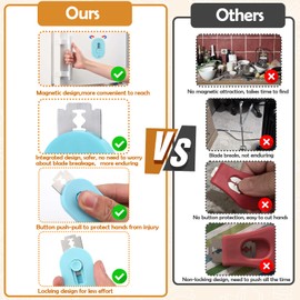 XANGNIER Extractable&Magnetic Bread Lame Dough Scoring Tool,2 Pack Sourdough Scoring Tools,Bread Dough Cutter Slashing Razor Tool,5 Razor Blades,Bread Baking&Making Tools Supplies Accessories