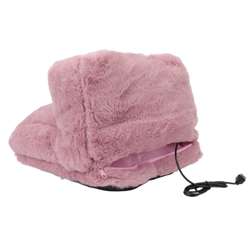Electric Heated Foot Warmer Pink 5V USB Rechargeable Thickened Foot