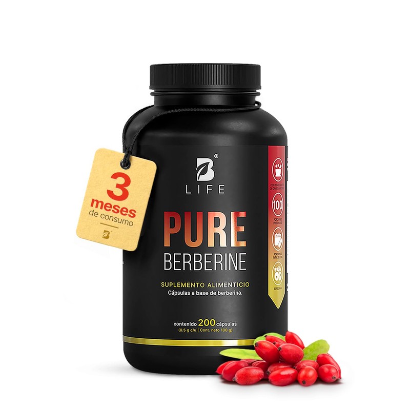 B Life Berberina HCL Pura 1000 mg | 200 Cápsulas