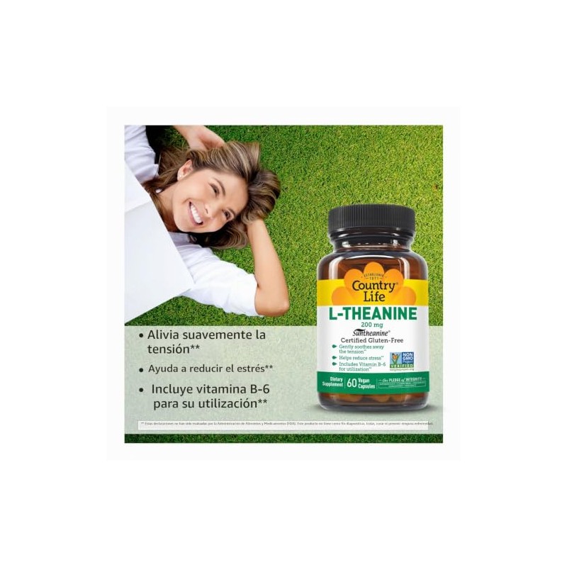 Country Life L-theanine, 200 mg, 60-Count by Country Life