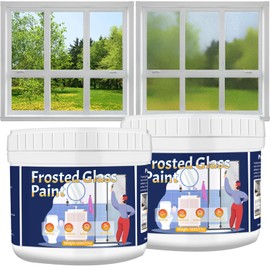Frosted Glass Paint Kit for Window Privacy Paint, 35Oz Waterproof & UV Resistant Glass Paint for Glass Surface in Bathroom, Kitchen, Room, Sliding Door, Water-Based Frosted Glass Spray Paint