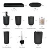 Black Bathroom Accessories Set, 9-Piece Bathroom Accessory Sets Complete with
