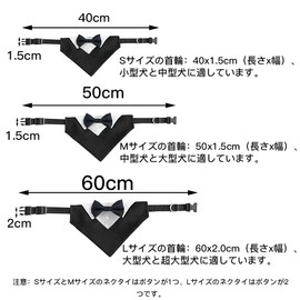 YBGGJO Formal Dog Tuxedo Bandana Dog Cat Scarf Dog Tuxedo Cotton Bandana with Bow Tie and Tie for Birthday Wedding Party Commemorative Photo (Black, S)