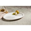 Mud Pie 12 1/2" x 17" Woven Ceramic Platter, White