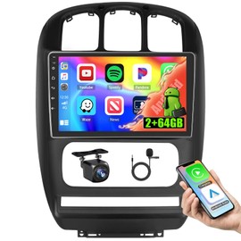 Hikity Android Car Stereo for Dodge Caravan/Chrysler Town & Country 2002-2007 Radio 2+64GB 10.1 Inch Touchscreen Car Radio Carplay Android Auto GPS Navigation WiFi Bluetooth FM EQ Backup Camera