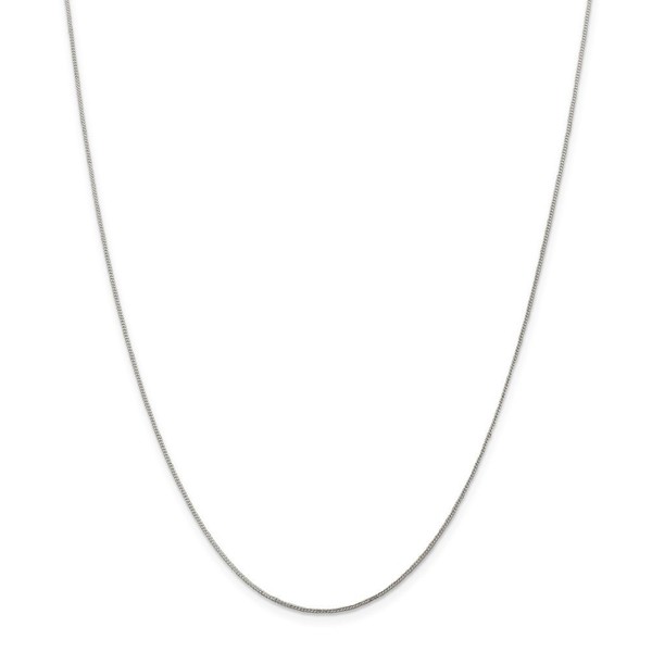 Solid 925 Sterling Silver .8mm Open Cuban Curb Chain Necklace