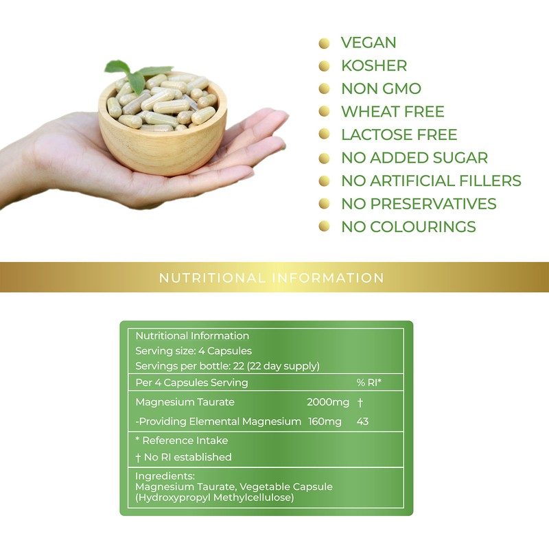 Lily Green | Magnesium Taurate 2000mg per Serving | 90