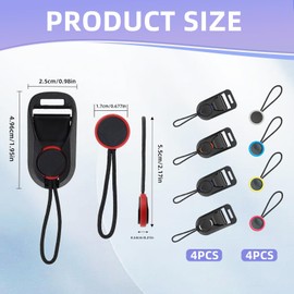 Camera Strap Quick Release Attachment System, Camera Neck Shoulder Strap Adapter Shoulder Strap Clip Adapter Additional Included 4 Anchor Loops Compatible with Most DSLR DLSM Pack of 4