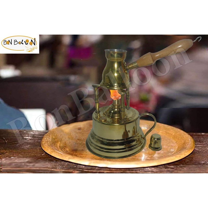 Al Bramony Brass Greek Turkish Coffee Maker Burner Table Top