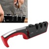 Knife Sharpener Diamond Black Ergonomic Multifunctional Adjustable 3 Stages Kitchen