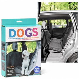 MIJOMA Dog Car Seat Cover - Waterproof Dog Protective Blanket for Car Rear Seat & Boot 135 x 145 cm, Robust & Washable, Made of 100% Polyamide (Nylon), for Pets & Universal Fit