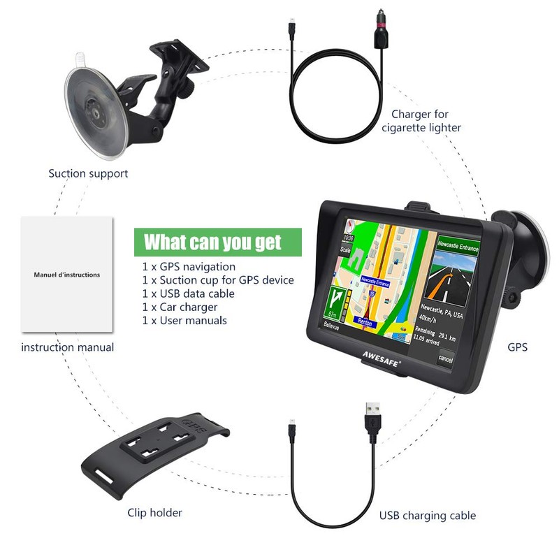 7 inch GPS Navigation for Cars Australia, Car Sat Nav