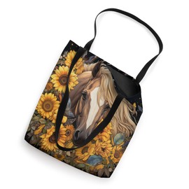 Horse Sunflower Butterfly Watercolor Buckskin Dreamy Floral Tote Bag