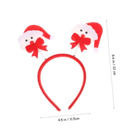 Healvian 4pcs Christmas Snowflake Headband Fun Xmas Tree Santa Headpieces for Holiday Parties Boys and Girls Adults Stylish Christmas Hair Accessories Random Style