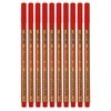 PointDX Fineliner Pens, RED, Fine Point (0.5mm), Pack of 10,