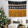 IOWER Macrame Wall Hanging Black Woven Macrame Wall Decor Boho