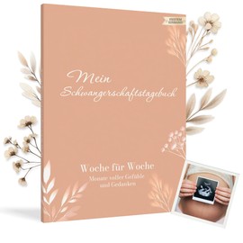 HuBorns - Pregnancy Diary to Record Every Moment Week after Week with Space for Photos and Ultrasound, Pregnancy Book to Fill in and Record the Most Beautiful Memories
