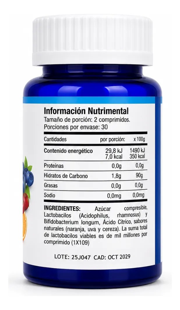 Bioflora Probióticos Comprimidos Masticables 60 Tabletas