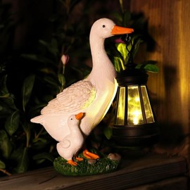 DAZZTIME Garden Decoration for Outdoor Weatherproof, Garden Decoration Outdoor, LED Garden Light, Funny Waterproof Solar Lamp Figure Garden Decoration, Balcony Decoration, Duck Garden Figures, for