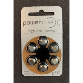 Power-One Power One Zinc Air High Level Hearing Aid p312 Batteries - Made in Germany
