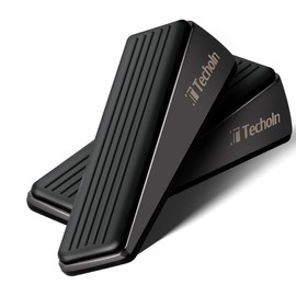 Techoln Door Stopper Bottom Door Stop, Metal Rubber Door Stopper, Door Stopper for Interior Door, Door Wedge Holder Blocker for All Floor Surfaces, Easy Storage, Wall Security (2, Matte