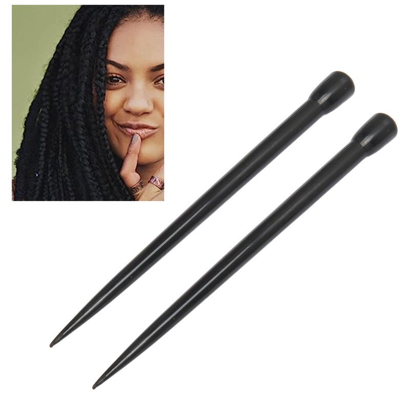 2pcs Dreadlock Interlocking Tool DIY Ergonomic Handle Lightweight Hair Sticks