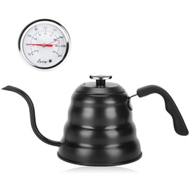 Gooseneck Kettle, 1200 ml Gooseneck Kettle, Coffee Kettle with Thermometer, Gooseneck Jug, Gooseneck Kettle, Gooseneck Water Jug for Tea and Coffee Lovers