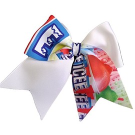 AZBOWS Cheer bows White Icee Hair Bow