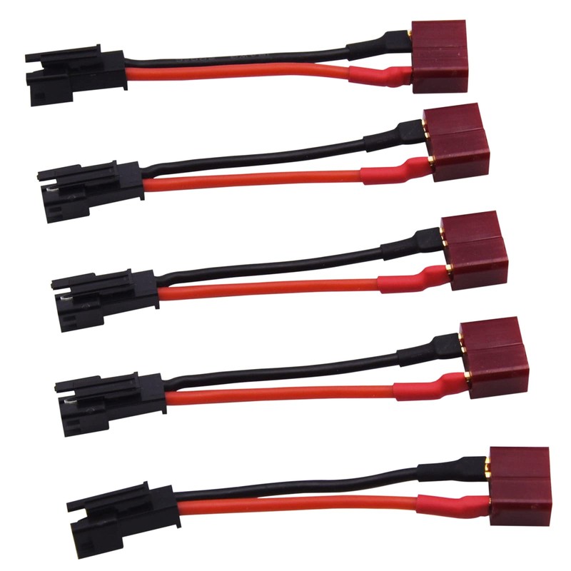 Blomiky 5 Pack Female T Plug to Male SM-2P Plug
