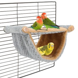 BWOGUE Winter Warm Bird Nest Bed Hanging Hammock Snuggle Hut Parrot House Tent Toy Bird Cage Perch for Parakeet Budgies Cockatiels Lovebird Cockatoo Finch Hamster Chinchilla Guinea Pig