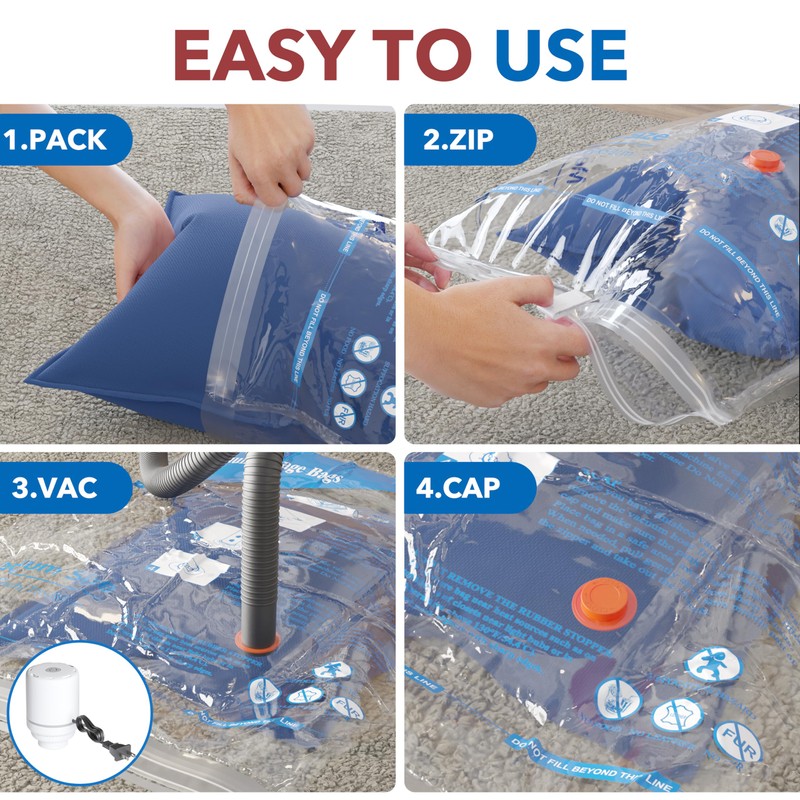 Vacuum Seal Bags for Clothing Travel & Home Storage, travel