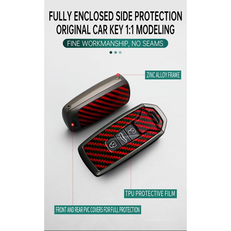 KUNIO Keyless Key Case Suitable for VW Touareg 2018 2019