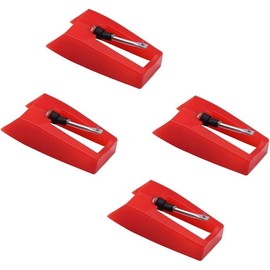 Record Player Needle,  4 count Diamond Stylus Replacement for Suitcase Turntable, Phonograph, LP Vinyl Player - Color: 4pcs